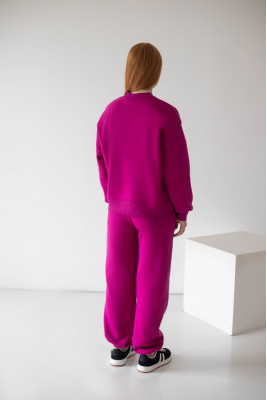 Жіночий теплий костюм oversize із триниткового футера з начосом